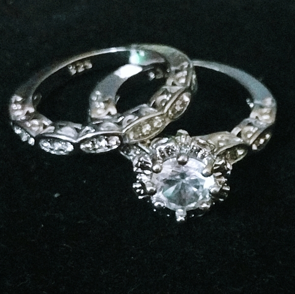 S925 2pc CZ wedding anniversary engagement set - Picture 11 of 14